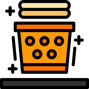 yemek pişirme simgesi - taslak biçimi