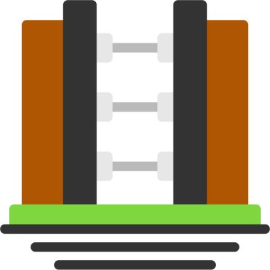 Bina. Web simgesi basit illüstrasyon