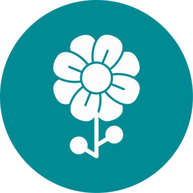 Çiçek. Web simgesi basit illüstrasyon