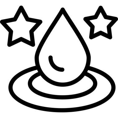 su damlaları simgesi, satır biçimi