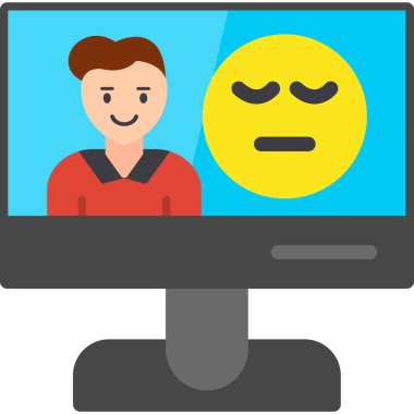 Bilgisayar. Web simgesi basit illüstrasyon