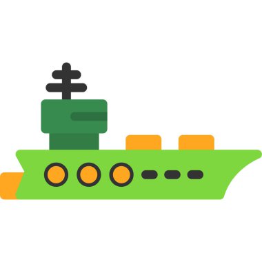 Gemi Düz Vektör Simgesi