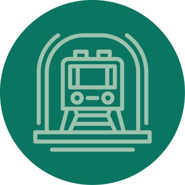 Metro simgesinin vektör illüstrasyonu