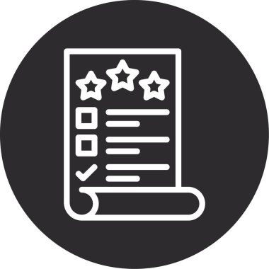 Sertifika simgesi. Web tasarımı ve mobil izole edilmiş belge vektör simgesinin vektör çizimi