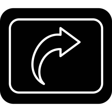 Sol vektör simge açmak. Görüntü tarzıdır düz simgesi simgesi bir yuvarlatılmış kare düğme içinde beyaz ve siyah renkler.