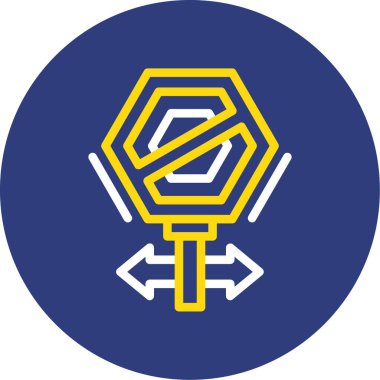 Yol işaretinin vektör illüstrasyonu