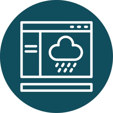 Bulut. Web simgesi basit illüstrasyon