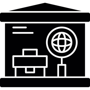 Banka binası kabartma tasarımı, vektör