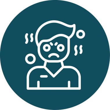 depresyon modern simge, vektör illüstrasyonu