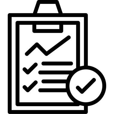 Kontrol listesi simgesi, vektör illüstrasyonu