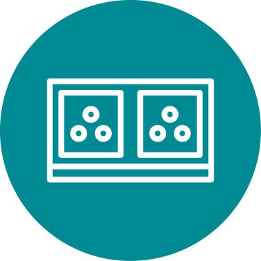 Benzersiz hoparlörler satır vektörü simgesi