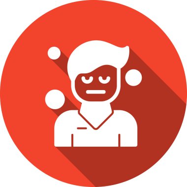 Bir insanın kafasına sahip kızgın bir adam.