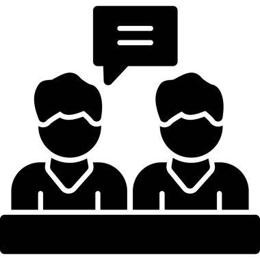 iş görüşmesi tartışma simgesi sağlam stil