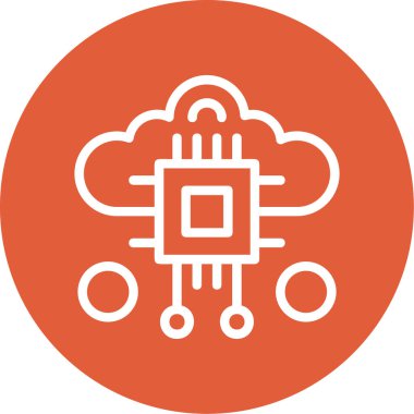 bulut hesaplama simgesi, vektör illüstrasyonu