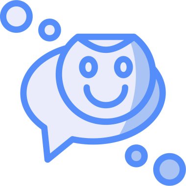 Sohbet ileti simgesi, vektör tasarımı