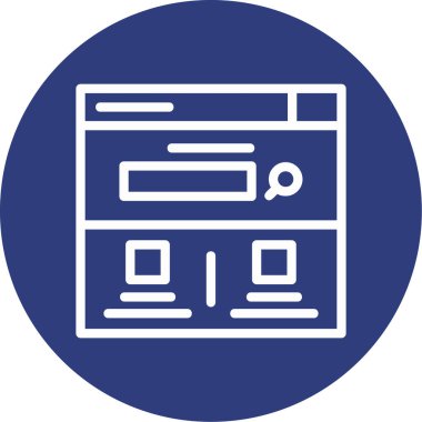 Tarayıcı web sayfası simgesi ana hat biçiminde