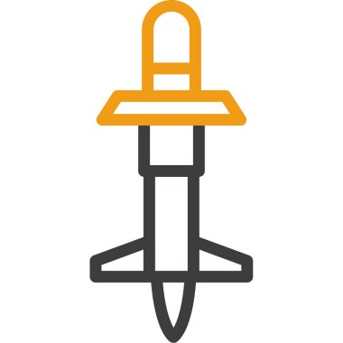 roket ikonu vektör illüstrasyonu