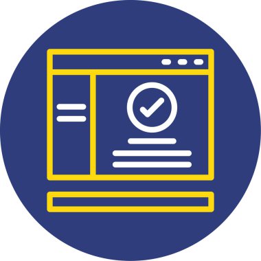 Web simgesini, basit vektör illüstrasyonunu izle