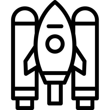 roket ikonu vektör illüstrasyonu