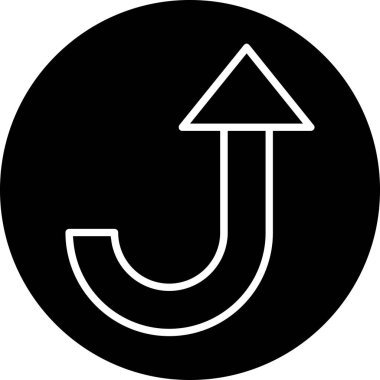 Tek bir ok simgesinin vektör illüstrasyonu