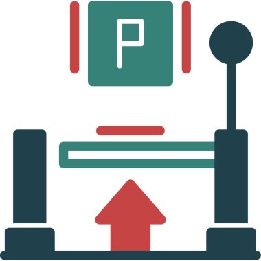 Bir araba simgesinin vektör illüstrasyonu