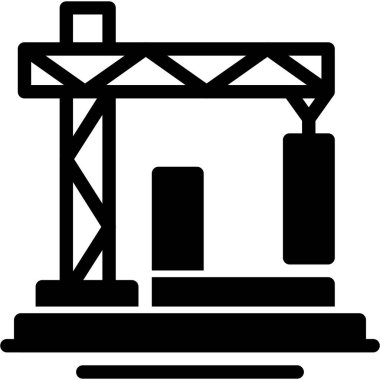 Mimari yapı kulesi simgesi katı biçimde