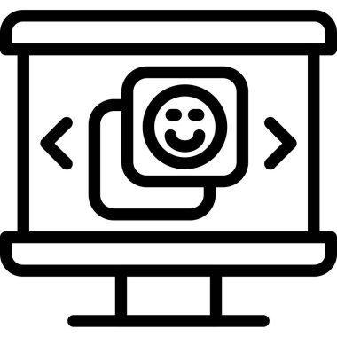 Bilgisayar. Web simgesi basit tasarım