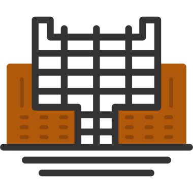 Çit simgesi. vektör illüstrasyonu