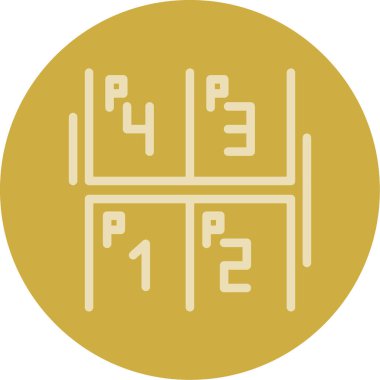 Moda tarzında izole edilmiş altın madalya simgesi