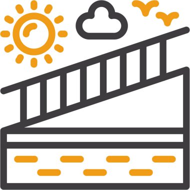 Hava durumu güneş ikonu ana hatlarıyla