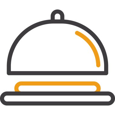 Yemek restoranı yemek ikonu - ana hatlarıyla