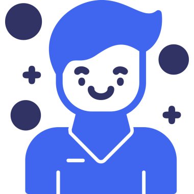 Adamım. Web simgesi basit illüstrasyon