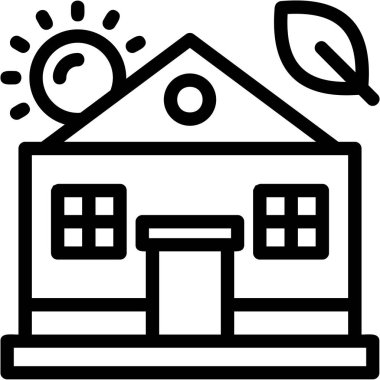 Bina. Web simgesi basit illüstrasyon