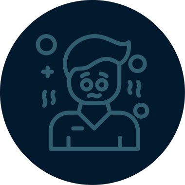 Tıbbi maskeli bir adamın vektör çizimi