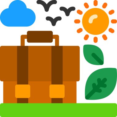 Sonbahar mevsimi simgesi, vektör illüstrasyonu