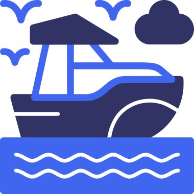 Tekne. Web simgesi basit illüstrasyon