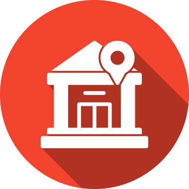 Banka binası konumu simgesi - taslak biçimi