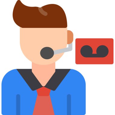 Çağrı merkezi operatör vektör simgesi