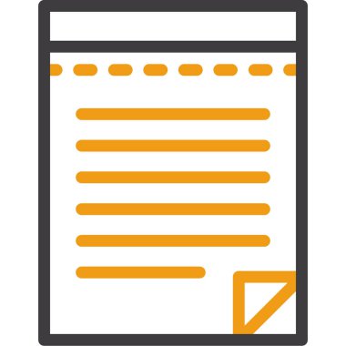 belge web simgesi, basit vektör illüstrasyonu