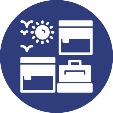 seyahat ve tatil simgeleri vektör çizimi tasarımı