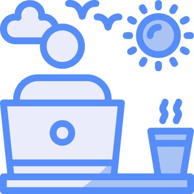 Kahve. Web simgesi basit illüstrasyon