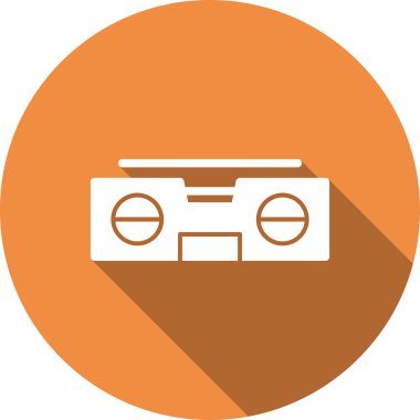 Bir teyp simgesinin vektör illüstrasyonu