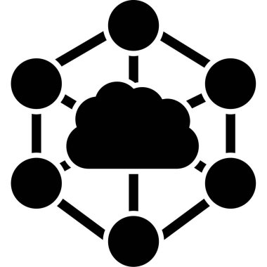 Bulut ağı. Basit resimleme