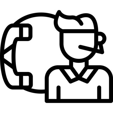 Avatar man simgesi vektör çizimi çizimi