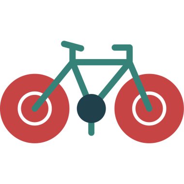 bisiklet düz vektör simgesi