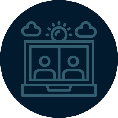 vektör lcd simgesi illüstrasyonu