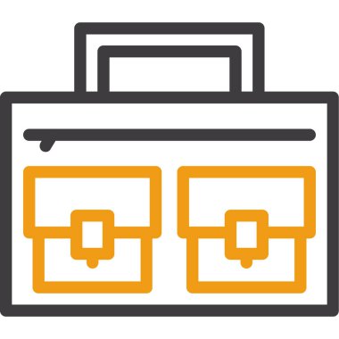 Evrak Çantası İki Rengi, Vektör İllüstrasyonu