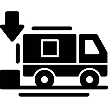 Van simge vektör çizim