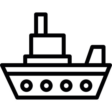 Gemi. Web simgesi basit illüstrasyon