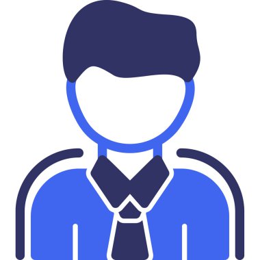 İş adamı. Web simgesi basit illüstrasyon